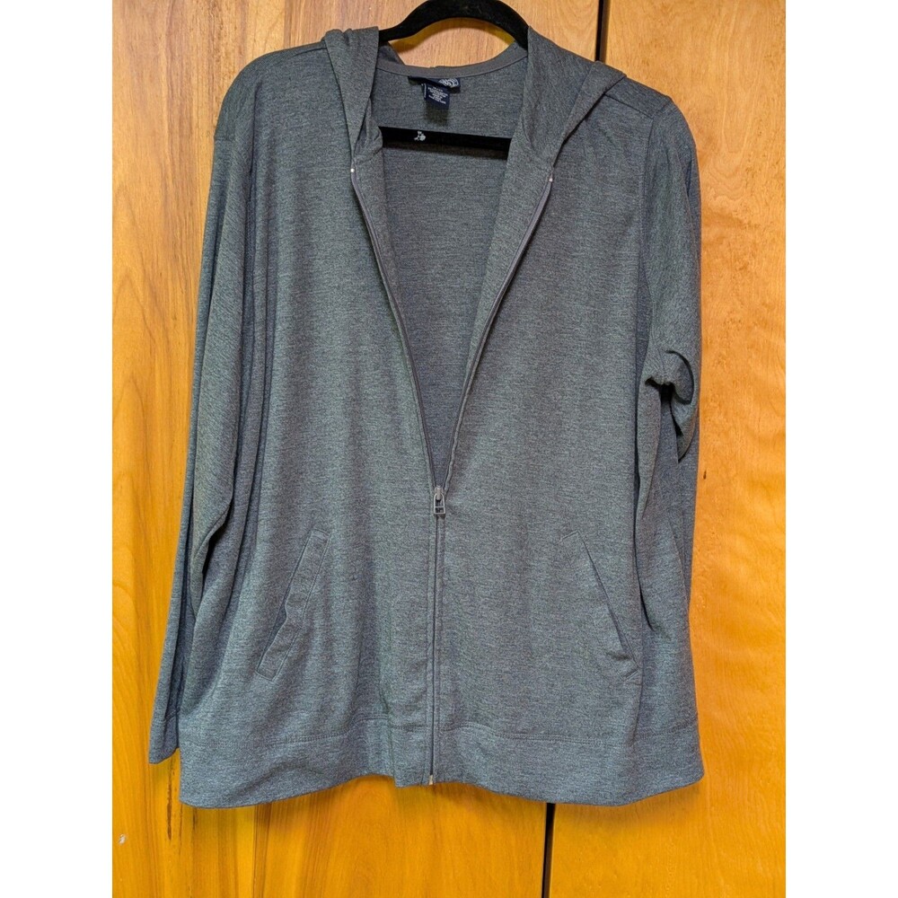 Vintage Y2K Venezia Jeans Zip Front Hoodie  Jacket Womens Plus size 18-20 Gray